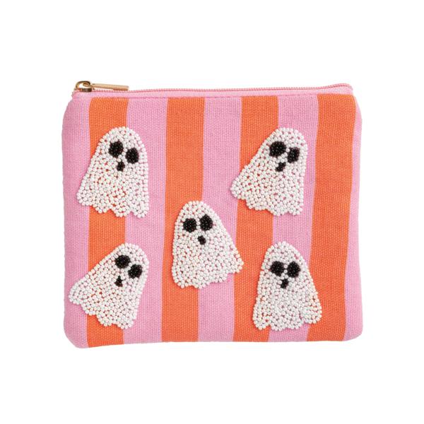 Ghost Beaded Pouch