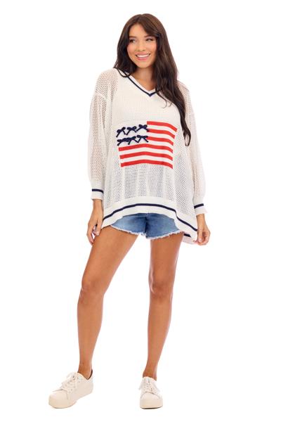 Americana Flag One Size Sweater