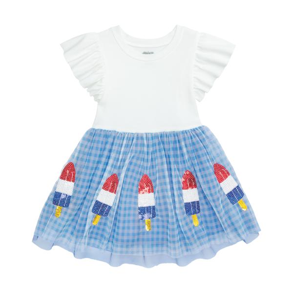 mud pie ice cream tutu dress Sequin Popsicle Tutu Dress | Cute Flutter Sleeve Dress for 4T-5T