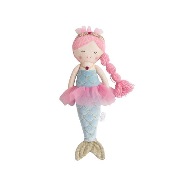 Purple Mermaid Bestie | Faux Linen Doll | Mud Pie