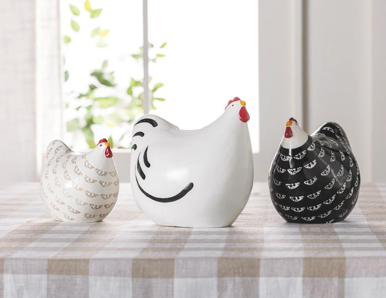 小物 CHICKEN Small Stoneware Chicken | French Farmhouse Style | Mud Pie