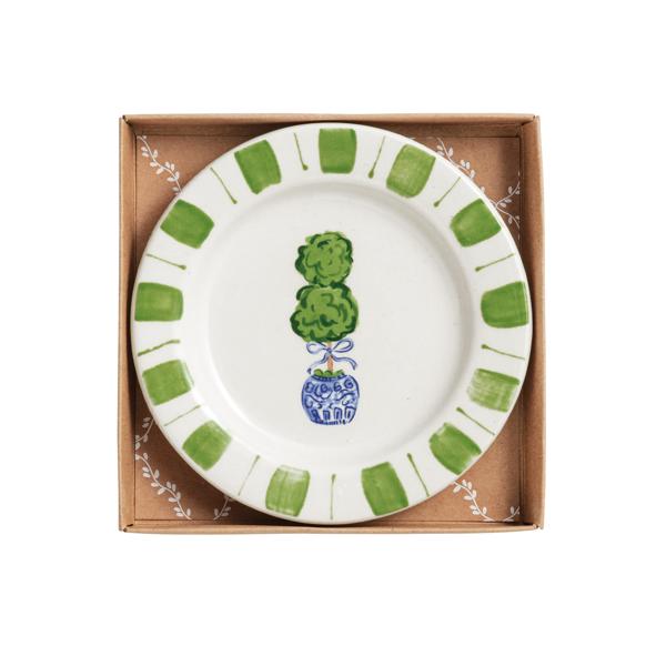 Hydrangea Boxed Trinket Dish | Ceramic Tidbit Plate Decor | Mud Pie