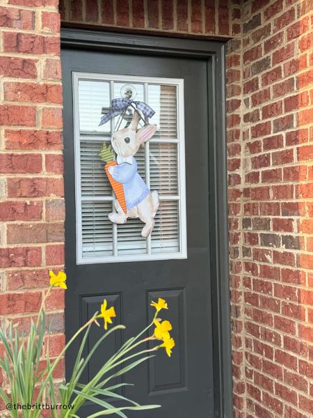 Tin Bunny Door Hanger | Home Seasonal Decor | Mud Pie
