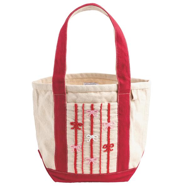 Red Bows Valentine's Beaded Mini Tote