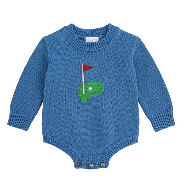 Blue Golf Sweater Bubble