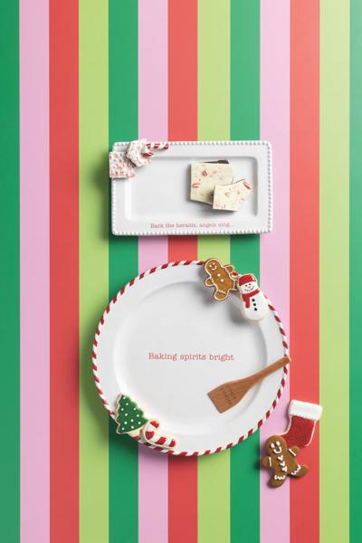 Christmas Cookie Platter Set | Holiday Ceramic Platter & Spatula