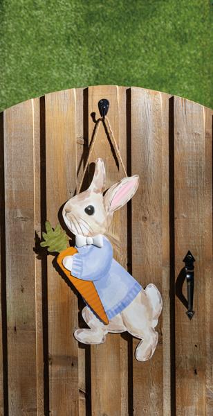 Tin Bunny Door Hanger | Home Seasonal Decor | Mud Pie