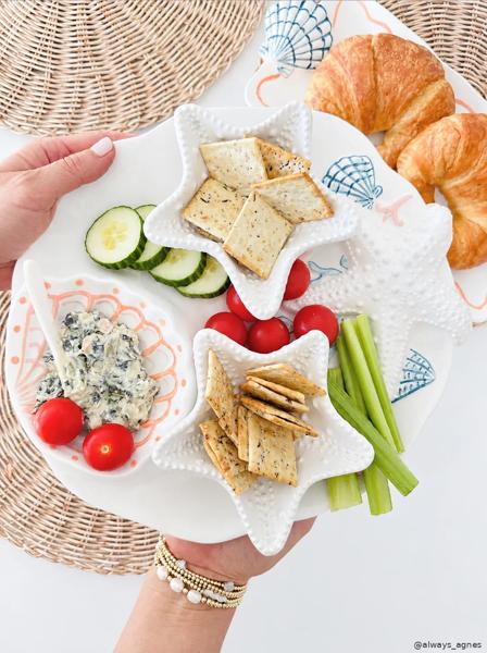 Starfish Figural Tidbit Bowls | Stoneware Set for Snacks | Mud Pie