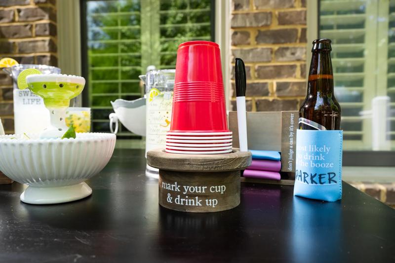 Disposable Cup & Marker Set | Mud Pie Holiday Party Supplies