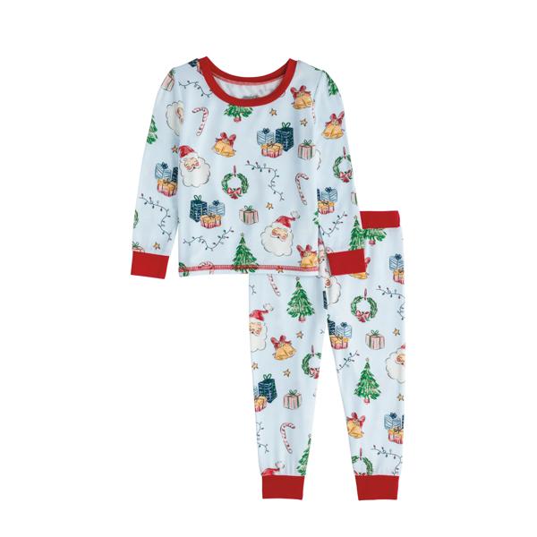 Blue Christmas Pajama Set