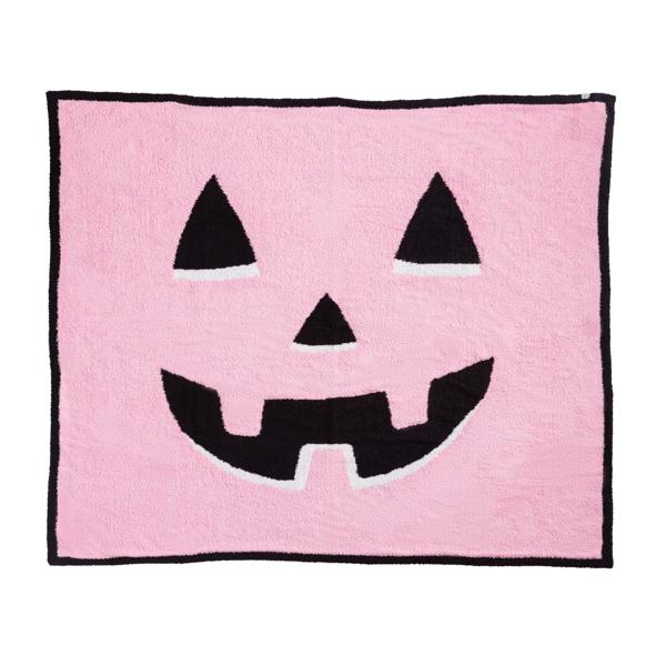 Pink Jack-O-Lantern Chenille Blanket