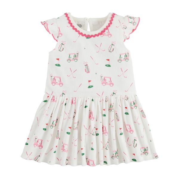 Golf T-Shirt Toddler Dress for Large Toddlers (4T-5T) | Mud Pie