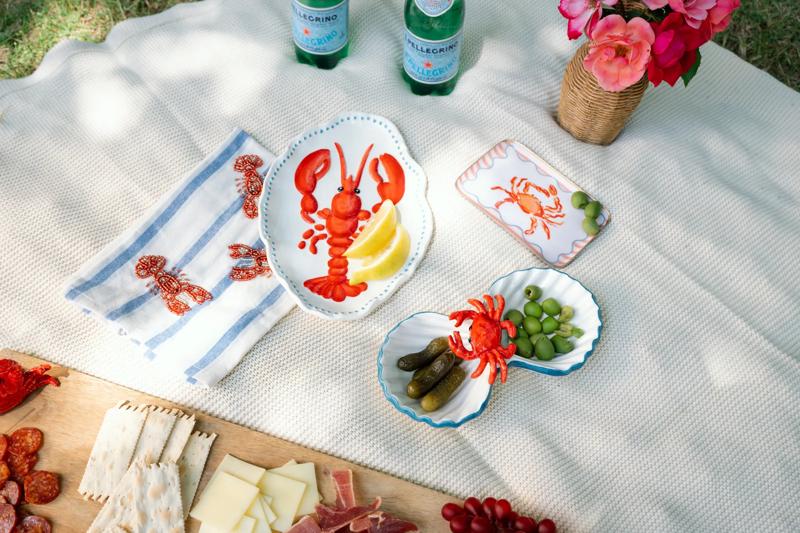 Crab Sea Enamel Trinket Dish | Enamel Tin Tray | Mud Pie