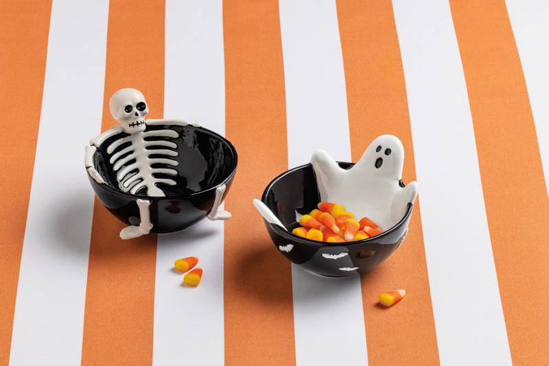Lounging Ghost Bowl | Hand-Painted Ceramic Tidbit Bowl | Mud Pie