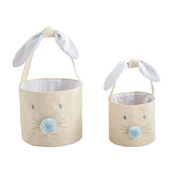 Blue Bunny Face Easter Basket
