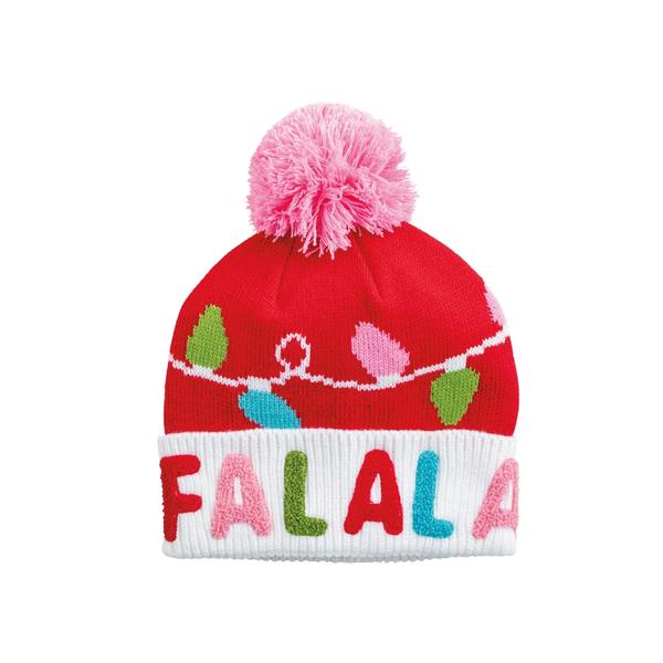 Fa La La Beanie | Sweater Knit Pom Hat | Mud Pie