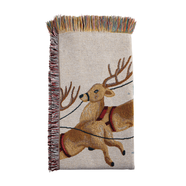 Classic Christmas Jacquard Woven Cotton Blanket | Mud Pie