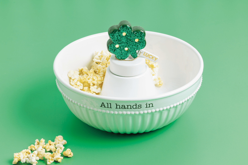 Shamrock Light-Up Sitter | Ceramic Seasonal Decor | Mud Pie