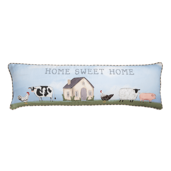 Christmas Wreath Pillow | Mud Pie Mud Pie Home Wreath decorative Pillow - 12x30” main image 2