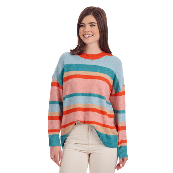 Large Blue Sylas Striped Sweater | Women's Fall Style | Mud Pie