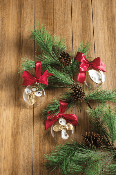 Mud Pie Oyster Shell Ornament - Thumbnail 2