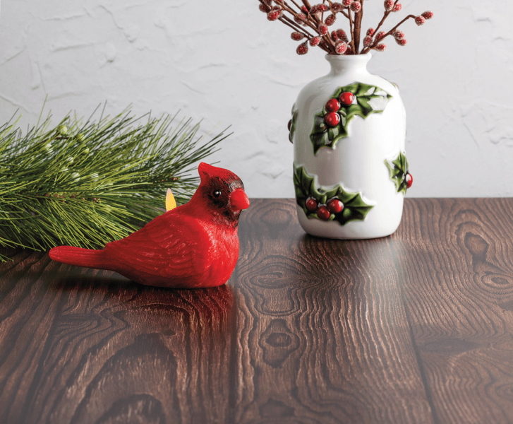 Cardinal Flameless Candle | Figural Wax with LED Flame | Mud Pie