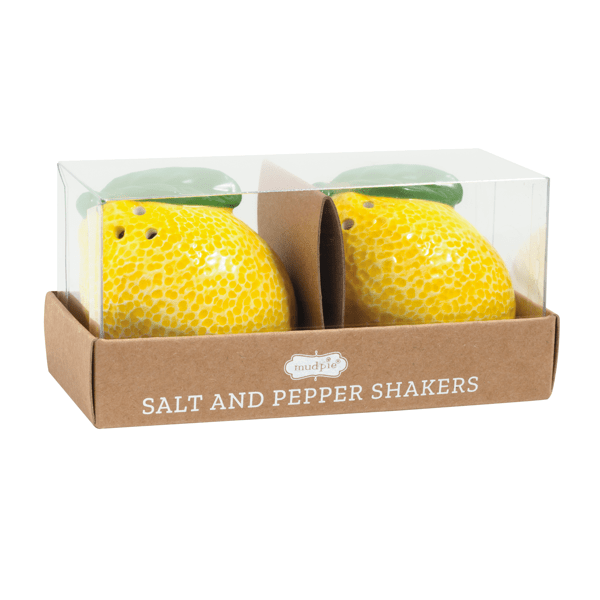 monkyです。Lemoni & Viva! Cooking 24 セット Lemon Salt and Pepper Set | 2-Piece Ceramic Set | Mud Pie