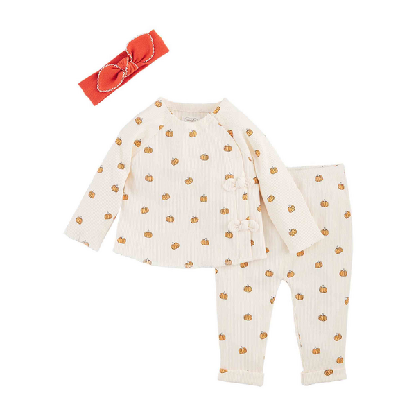 Ditsy Pumpkin Baby Outfit Set