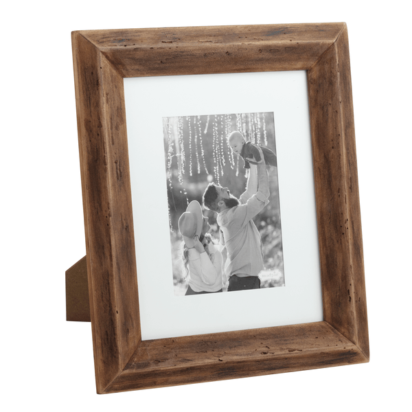 Large Matte Reclaimed Wood Frame | 5x7 Easel Photo Display Art