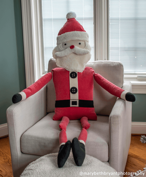Stuffed Santa Sitter | Christmas Decor by Mud Pie