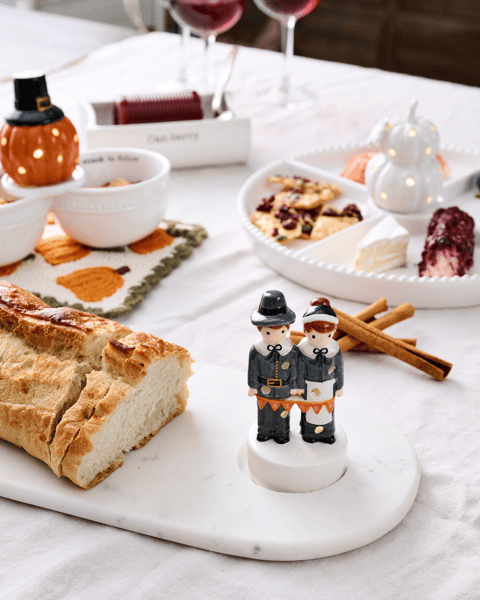 Pilgrim LED Light Up Sitter | Festive LED Accent Piece | Mud Pie