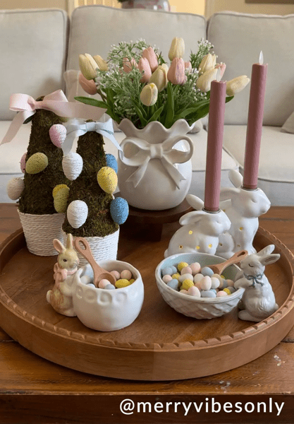 Large LED Ceramic Bunny Taper Holder | Mud Pie