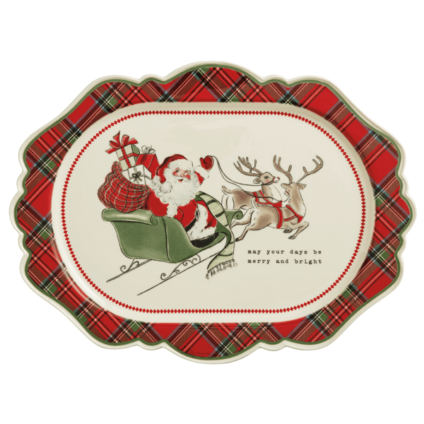 Classic Christmas Tartan Platter