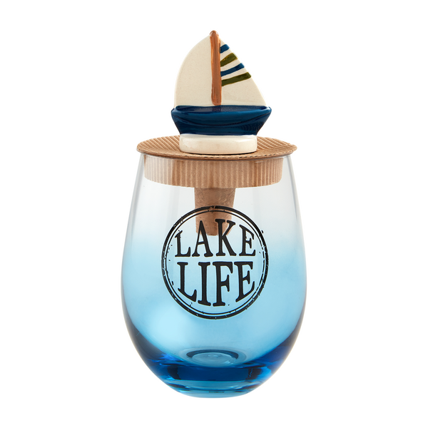 Lake Life Wine Glass Set