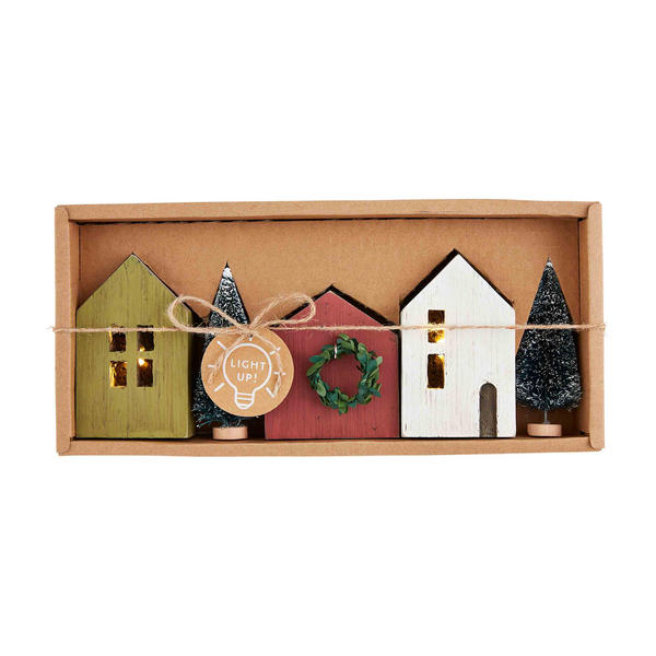Boxed Mini Christmas Village Set
