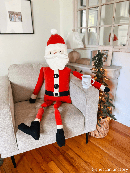 Stuffed Santa Sitter | Christmas Decor by Mud Pie