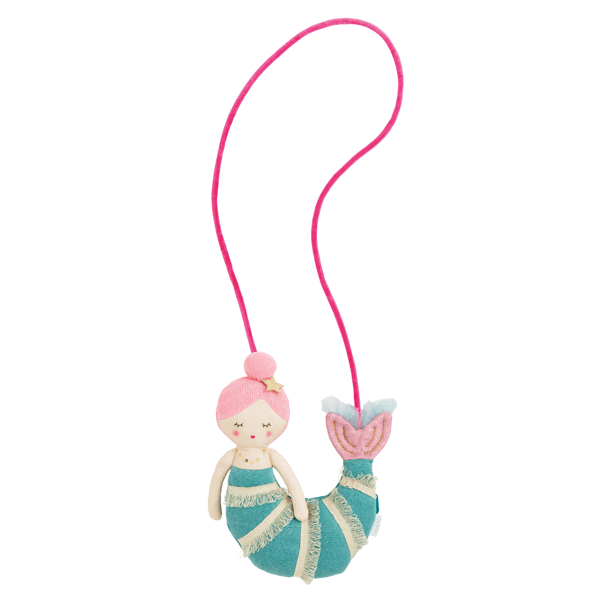 Shop Pink Mermaid Tulle Purse with Velvet Strap | Mud Pie