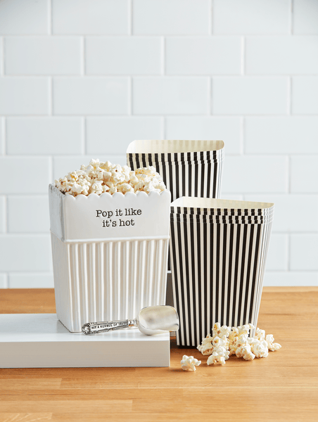 ビトゥン　POPCORN CERAMIC BAG＆TRAYセット Popcorn Bucket Set | Ceramic Popcorn Bucket | Mud Pie