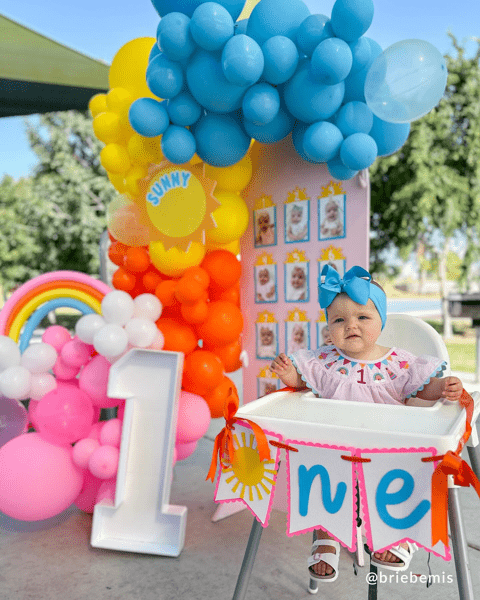 Smocked 1st Birthday Baby Romper | Mud Pie