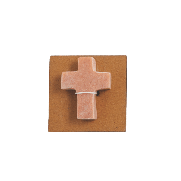 Pink Marble Pocket Cross for Faithful Keepsake or Gifting | Mud Pie