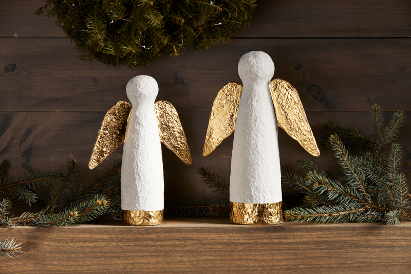 Large Gold Angel Sitter | Decorative Holiday Angel | Mud Pie