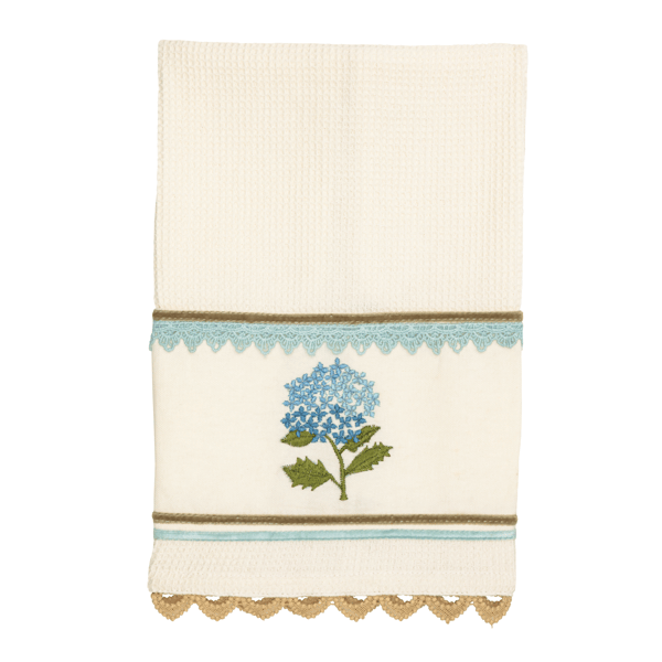 Mud Pie Embroidered Flower Towels