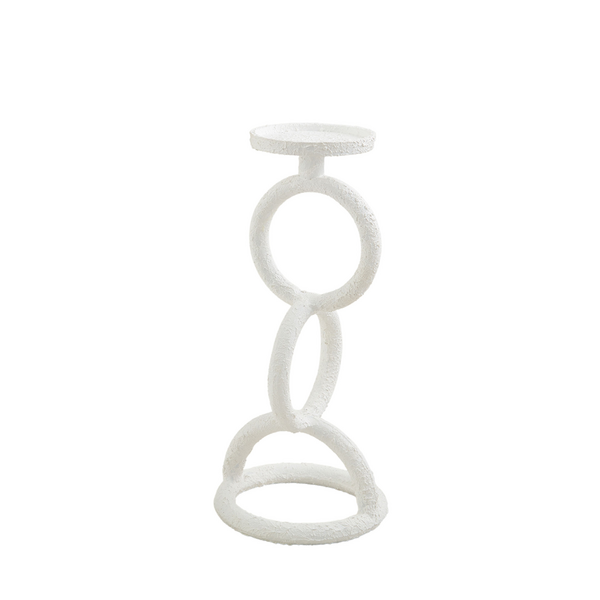 Small White Link Candlestick