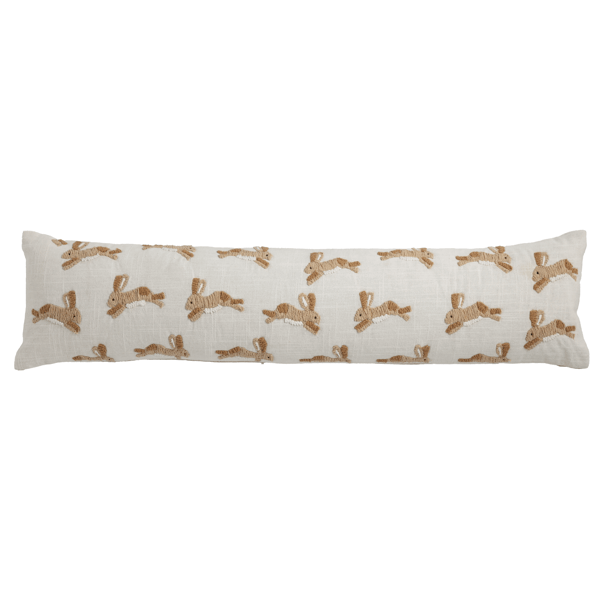 Mud Pie Bunny Embroidery Pillow - Thumbnail 2