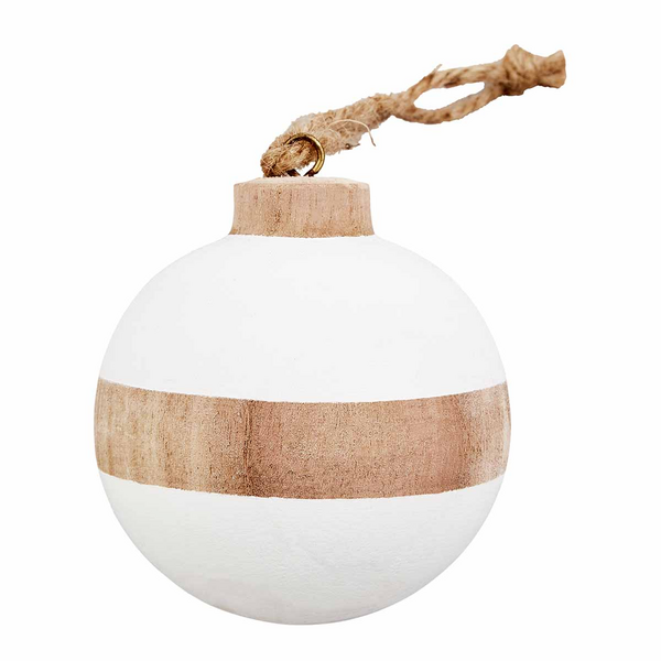 Ball Paulownia Wood Ornament