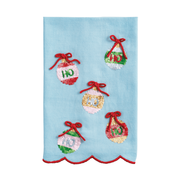 Mud Pie Ornament Sequin Towel