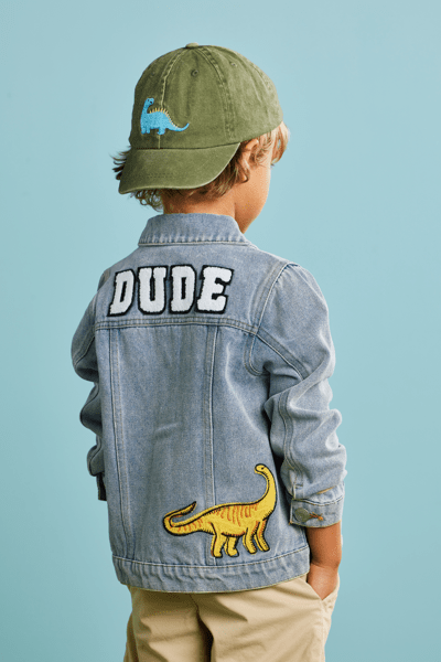 Toddler Denim Jacket | Fun Patches for Boys 4T-5T | Mud Pie