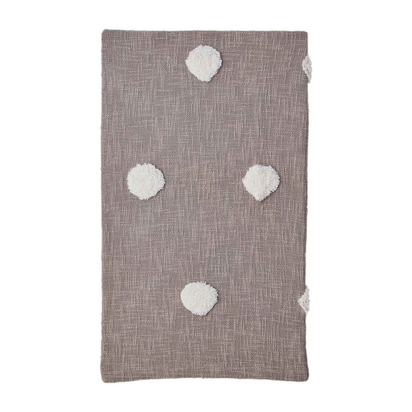 Tufted Dot Taupe Throw Blanket