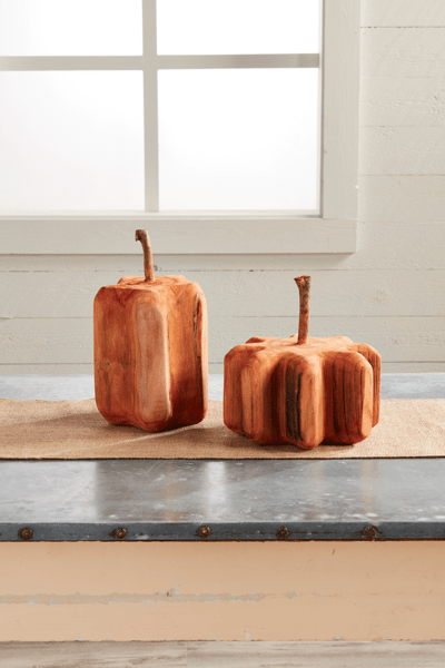 Tall Carved Decorative Pumpkin - Thumbnail 2