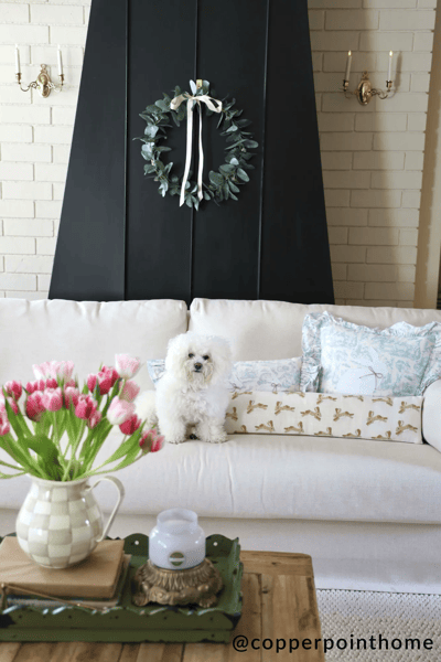 Mud Pie Toile Bunny Pillow - Thumbnail 3